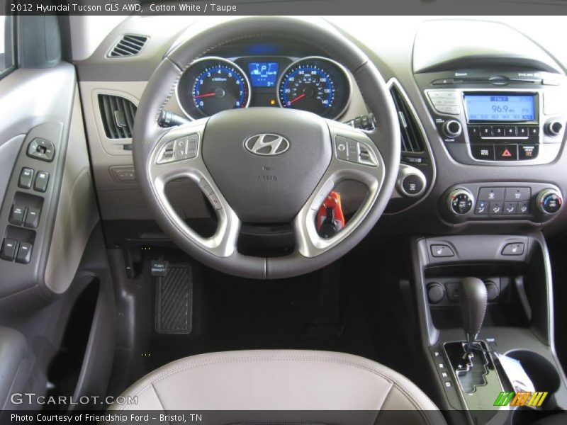 Cotton White / Taupe 2012 Hyundai Tucson GLS AWD