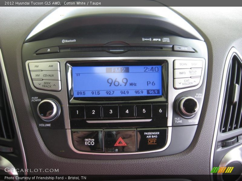 Cotton White / Taupe 2012 Hyundai Tucson GLS AWD