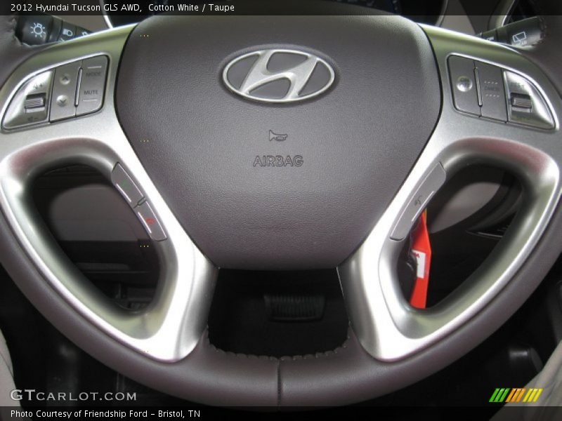 Cotton White / Taupe 2012 Hyundai Tucson GLS AWD