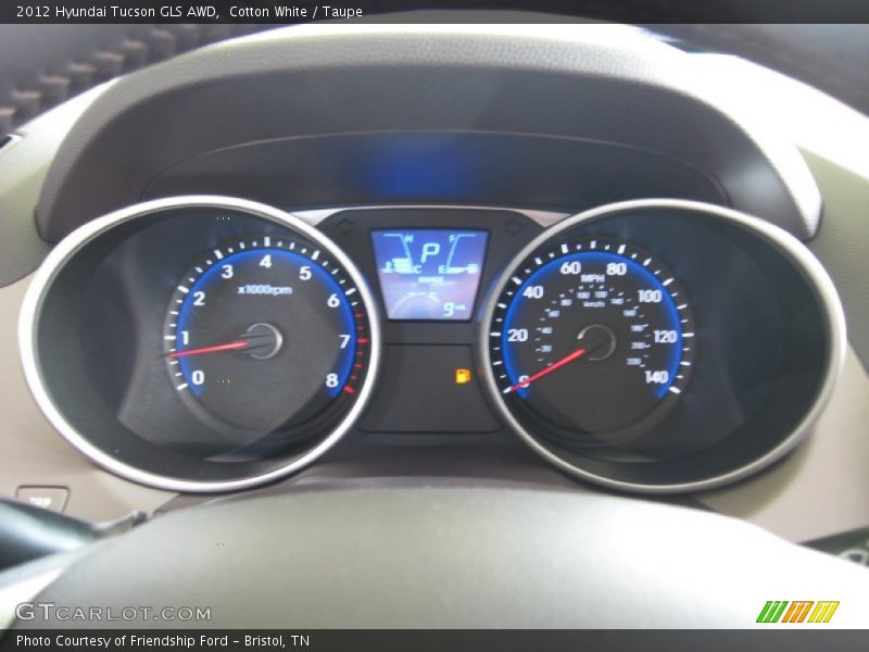Cotton White / Taupe 2012 Hyundai Tucson GLS AWD