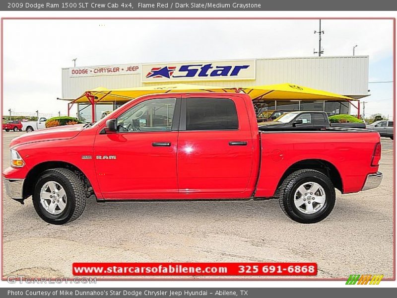 Flame Red / Dark Slate/Medium Graystone 2009 Dodge Ram 1500 SLT Crew Cab 4x4