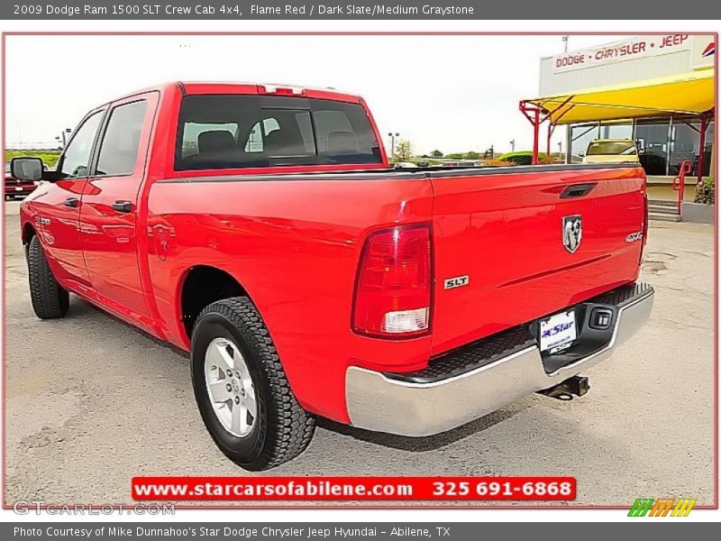 Flame Red / Dark Slate/Medium Graystone 2009 Dodge Ram 1500 SLT Crew Cab 4x4