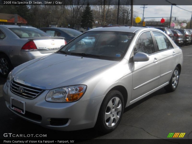 Silver / Gray 2008 Kia Spectra EX Sedan