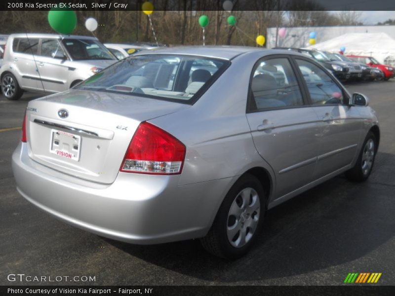 Silver / Gray 2008 Kia Spectra EX Sedan
