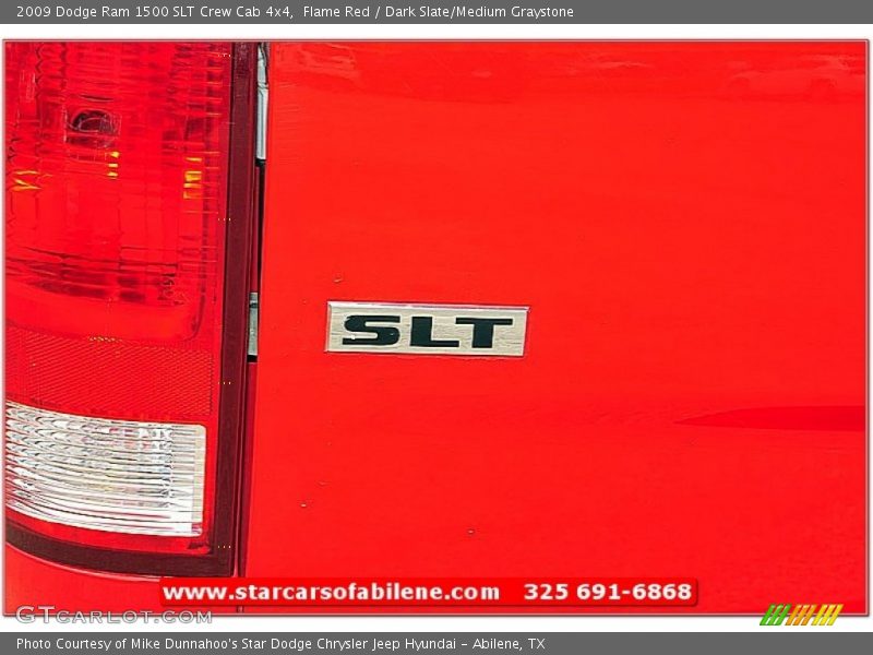 Flame Red / Dark Slate/Medium Graystone 2009 Dodge Ram 1500 SLT Crew Cab 4x4
