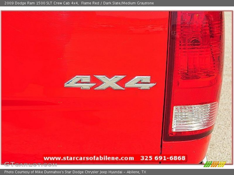 Flame Red / Dark Slate/Medium Graystone 2009 Dodge Ram 1500 SLT Crew Cab 4x4
