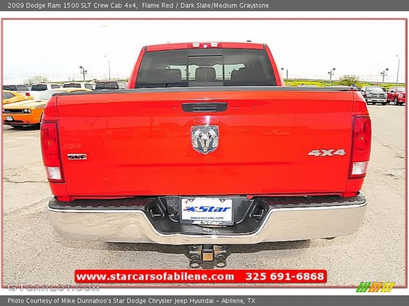 Flame Red / Dark Slate/Medium Graystone 2009 Dodge Ram 1500 SLT Crew Cab 4x4