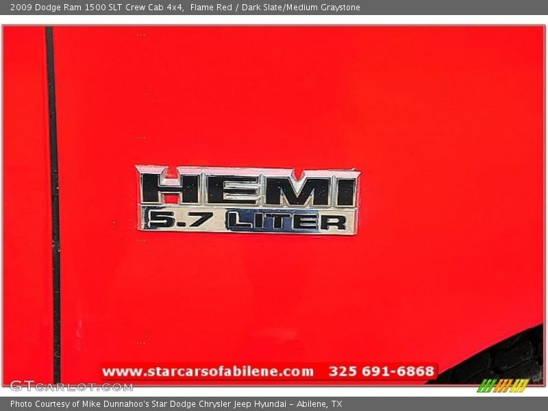 Flame Red / Dark Slate/Medium Graystone 2009 Dodge Ram 1500 SLT Crew Cab 4x4