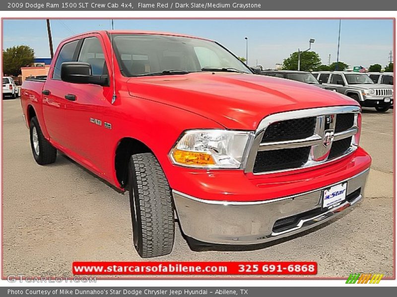 Flame Red / Dark Slate/Medium Graystone 2009 Dodge Ram 1500 SLT Crew Cab 4x4