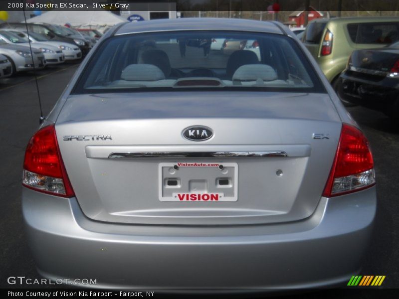 Silver / Gray 2008 Kia Spectra EX Sedan