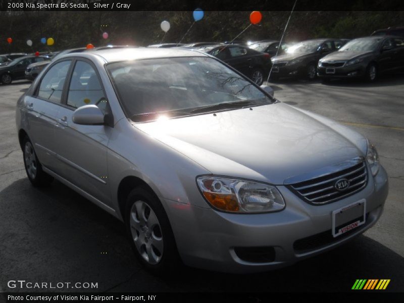 Silver / Gray 2008 Kia Spectra EX Sedan