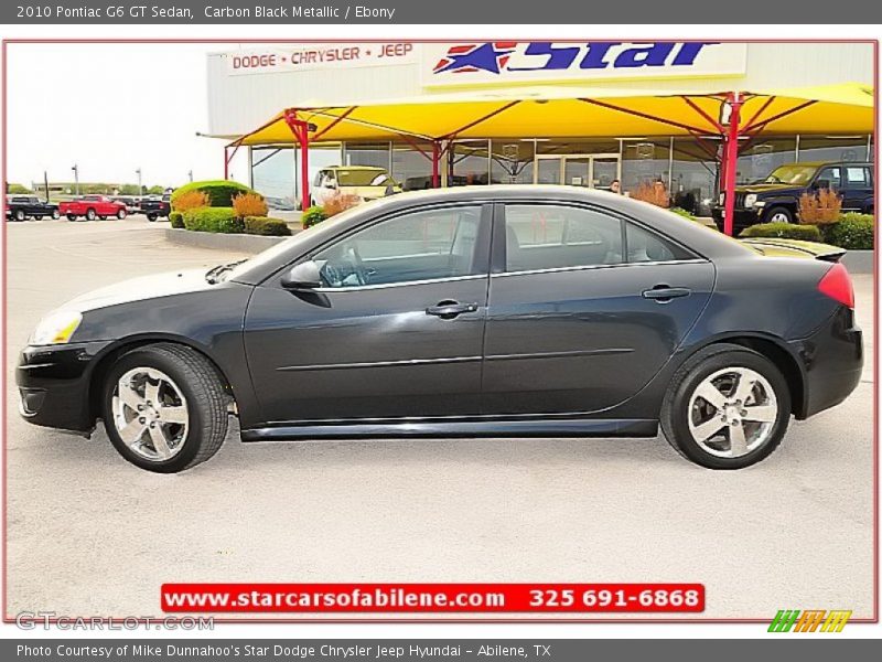 Carbon Black Metallic / Ebony 2010 Pontiac G6 GT Sedan