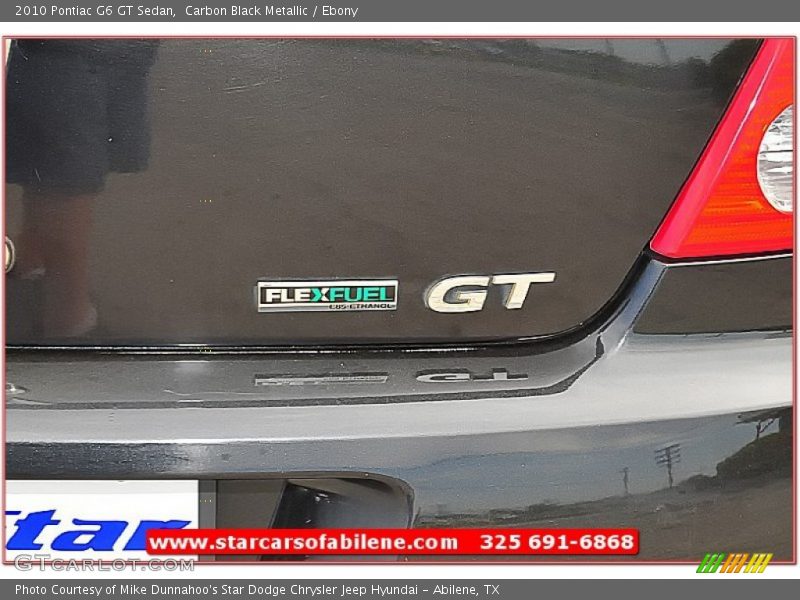 Carbon Black Metallic / Ebony 2010 Pontiac G6 GT Sedan