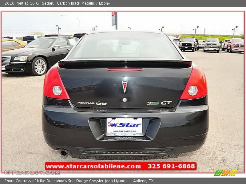 Carbon Black Metallic / Ebony 2010 Pontiac G6 GT Sedan