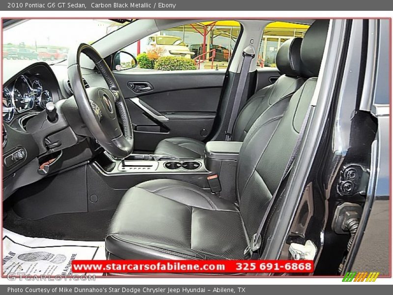 Carbon Black Metallic / Ebony 2010 Pontiac G6 GT Sedan
