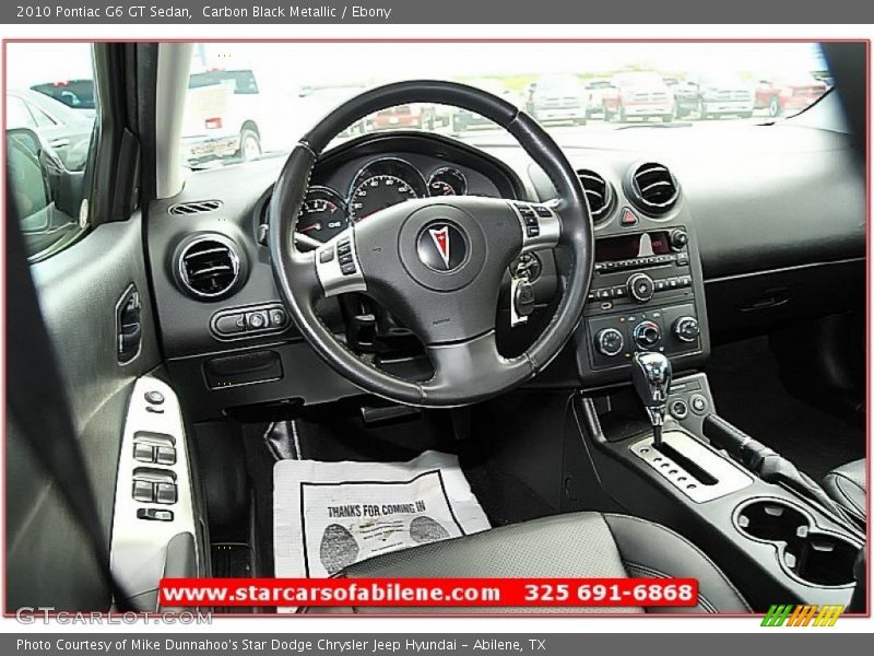 Carbon Black Metallic / Ebony 2010 Pontiac G6 GT Sedan