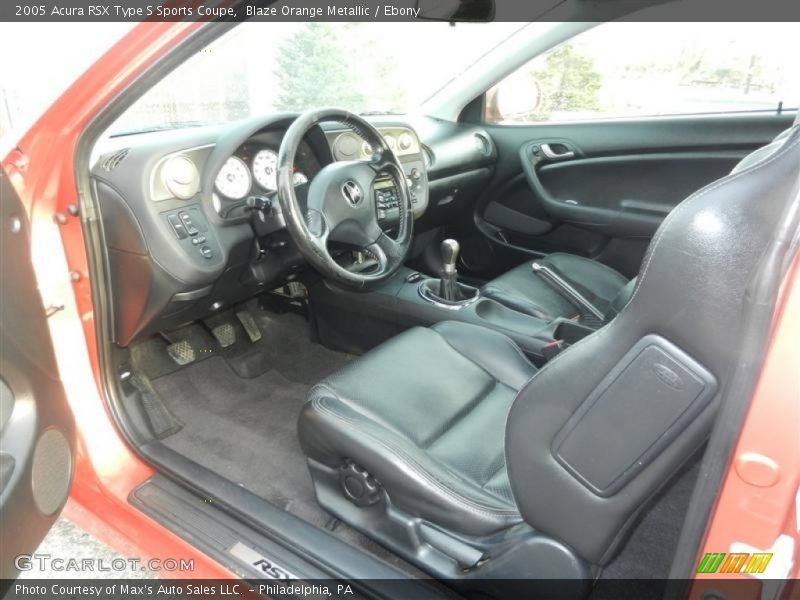 Ebony Interior - 2005 RSX Type S Sports Coupe 