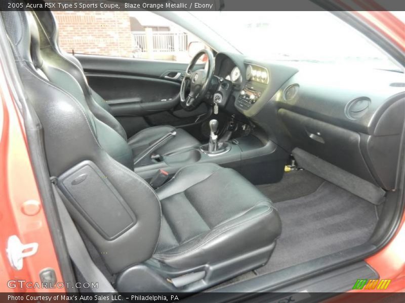 Blaze Orange Metallic / Ebony 2005 Acura RSX Type S Sports Coupe