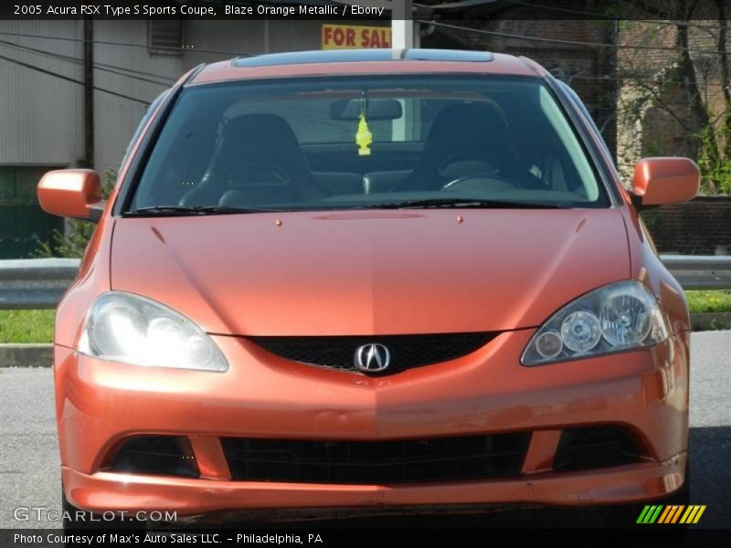 Blaze Orange Metallic / Ebony 2005 Acura RSX Type S Sports Coupe