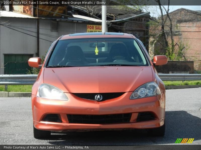 Blaze Orange Metallic / Ebony 2005 Acura RSX Type S Sports Coupe