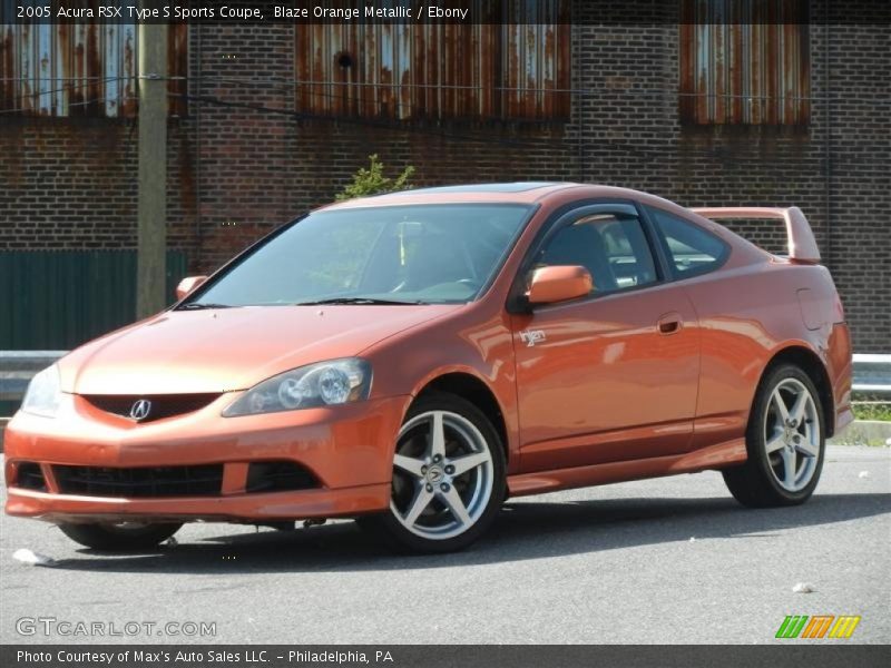 Blaze Orange Metallic / Ebony 2005 Acura RSX Type S Sports Coupe