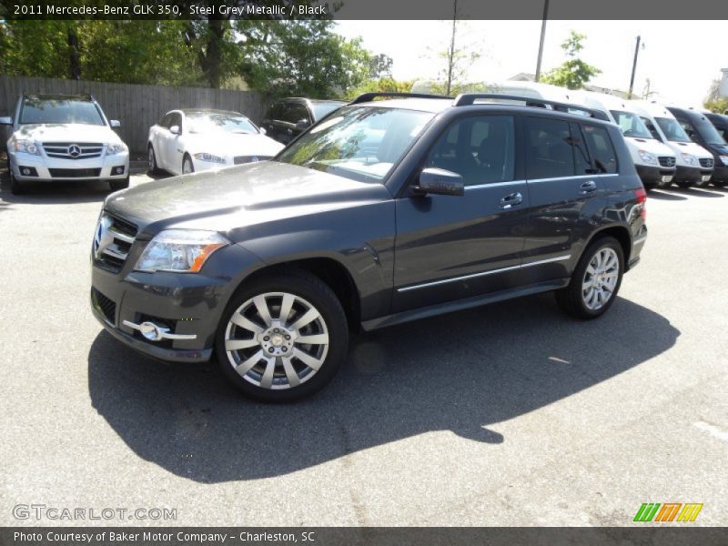 Steel Grey Metallic / Black 2011 Mercedes-Benz GLK 350