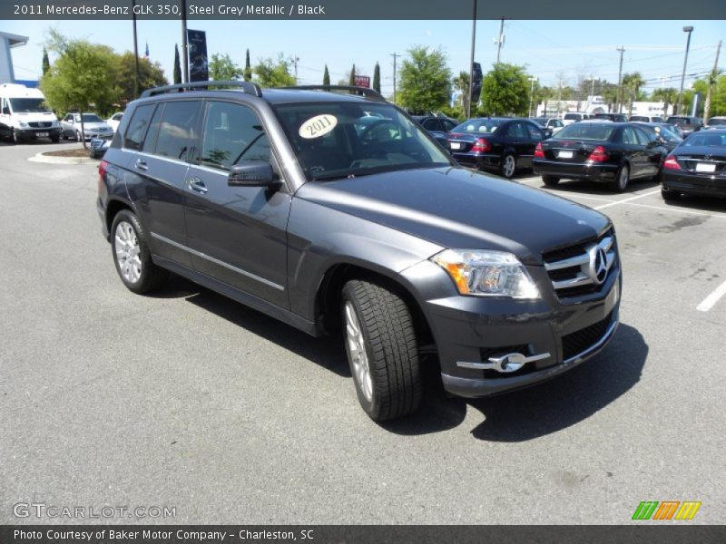 Steel Grey Metallic / Black 2011 Mercedes-Benz GLK 350