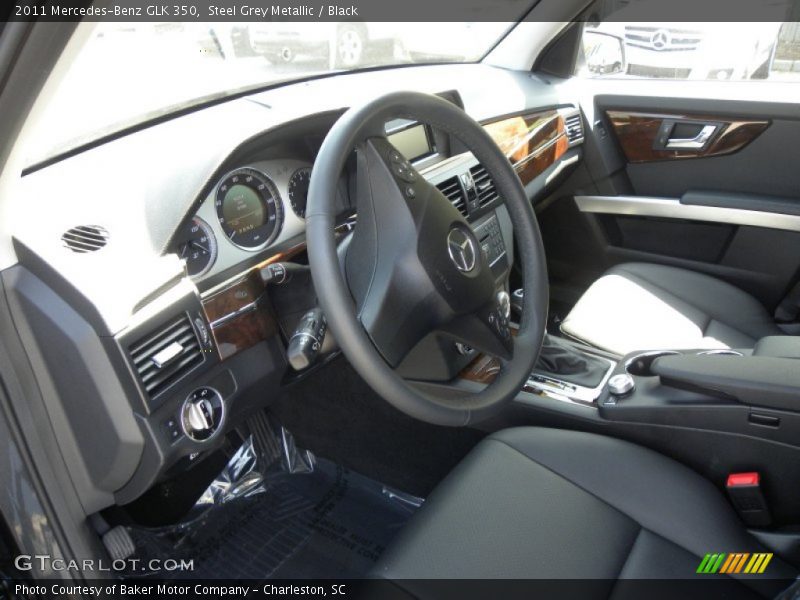 Steel Grey Metallic / Black 2011 Mercedes-Benz GLK 350