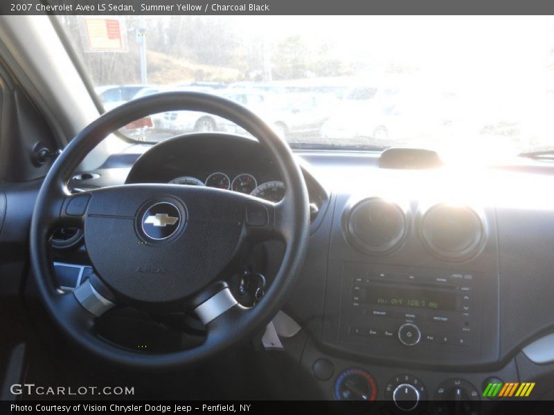 Summer Yellow / Charcoal Black 2007 Chevrolet Aveo LS Sedan