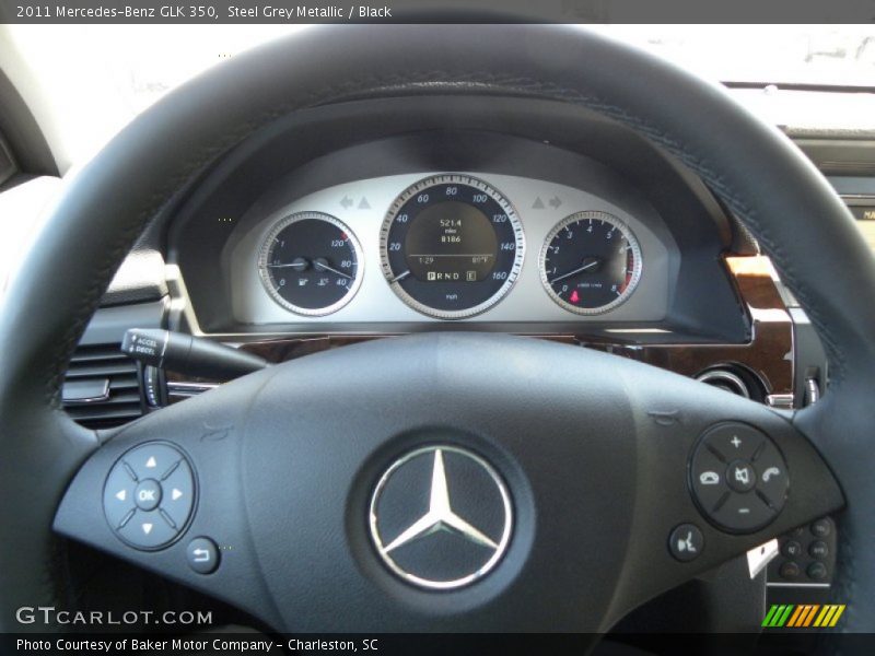 Steel Grey Metallic / Black 2011 Mercedes-Benz GLK 350