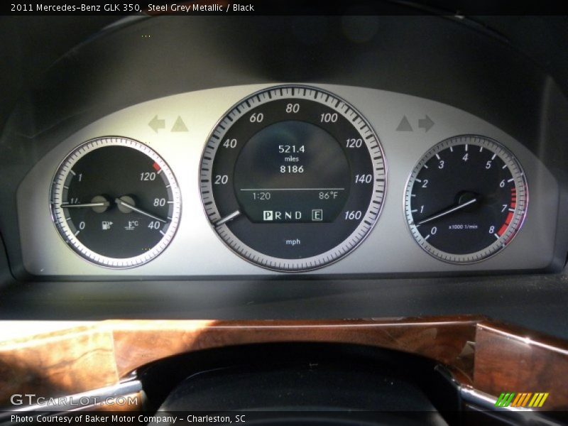 Steel Grey Metallic / Black 2011 Mercedes-Benz GLK 350