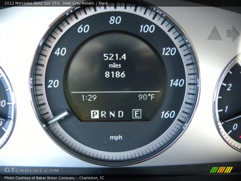 Steel Grey Metallic / Black 2011 Mercedes-Benz GLK 350