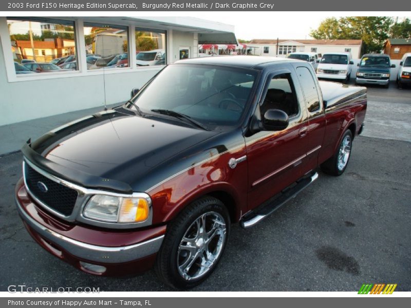 Burgundy Red Metallic / Dark Graphite Grey 2003 Ford F150 Heritage Edition Supercab