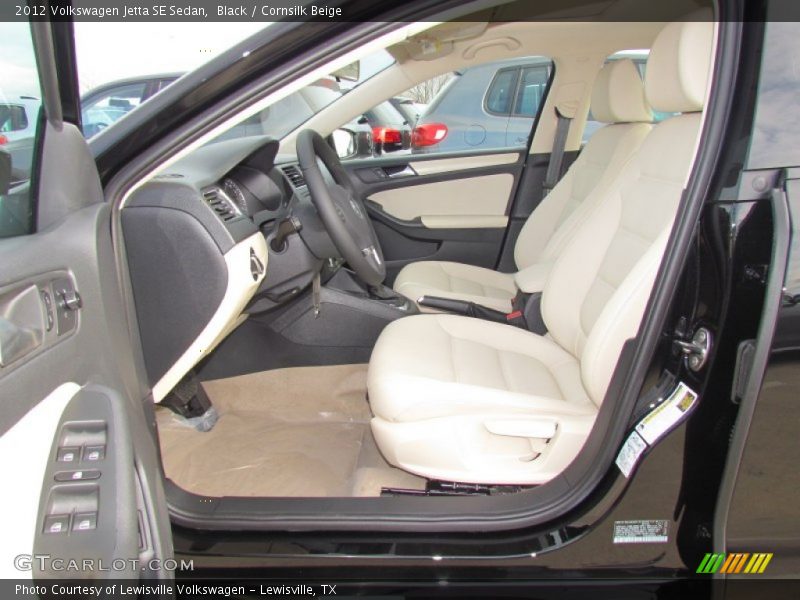 Black / Cornsilk Beige 2012 Volkswagen Jetta SE Sedan