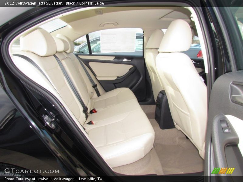 Black / Cornsilk Beige 2012 Volkswagen Jetta SE Sedan