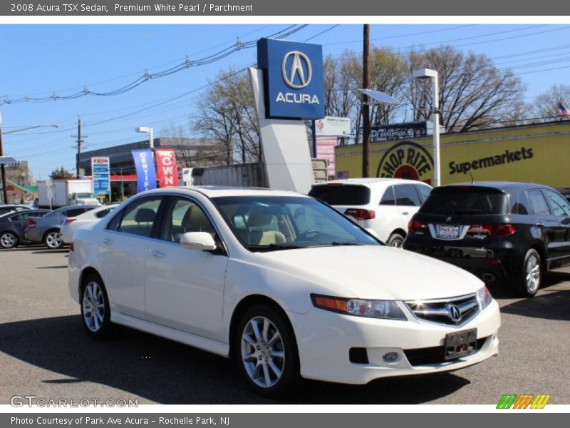 Premium White Pearl / Parchment 2008 Acura TSX Sedan