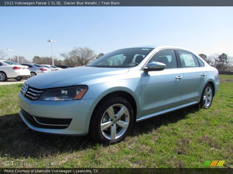 Glacier Blue Metallic / Titan Black 2012 Volkswagen Passat 2.5L SE