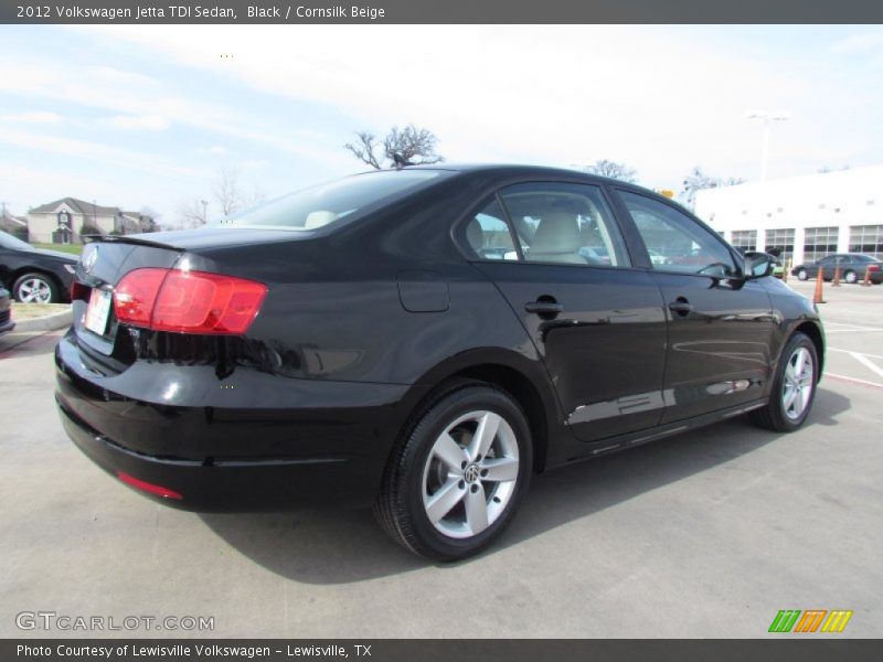 Black / Cornsilk Beige 2012 Volkswagen Jetta TDI Sedan