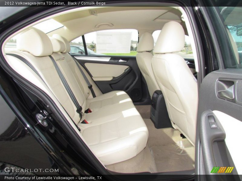 Black / Cornsilk Beige 2012 Volkswagen Jetta TDI Sedan