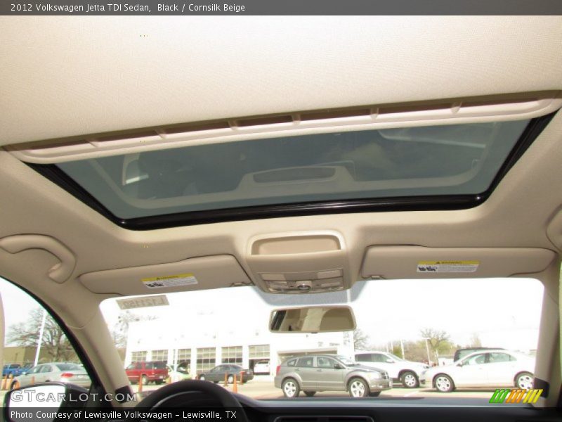 Black / Cornsilk Beige 2012 Volkswagen Jetta TDI Sedan