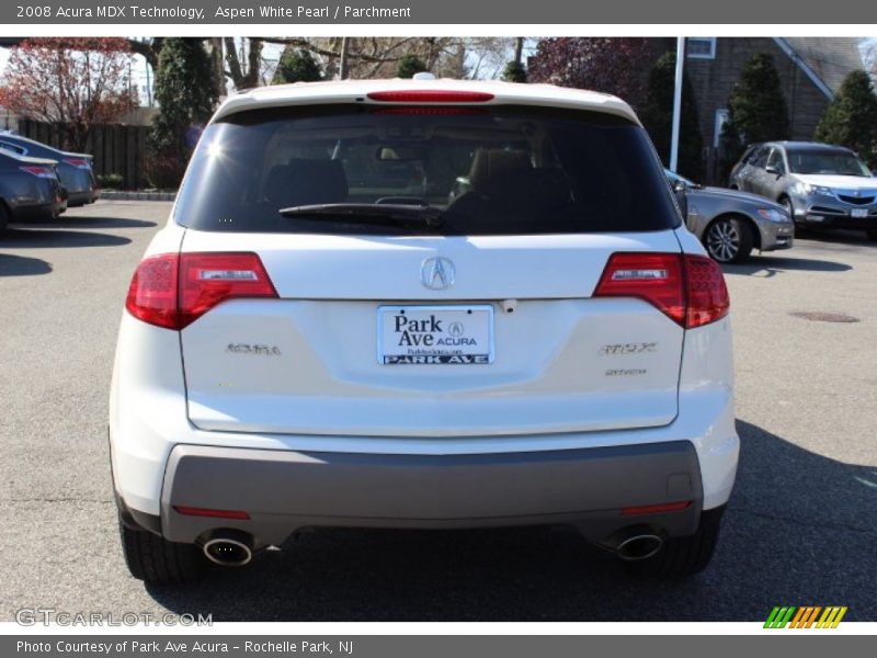 Aspen White Pearl / Parchment 2008 Acura MDX Technology