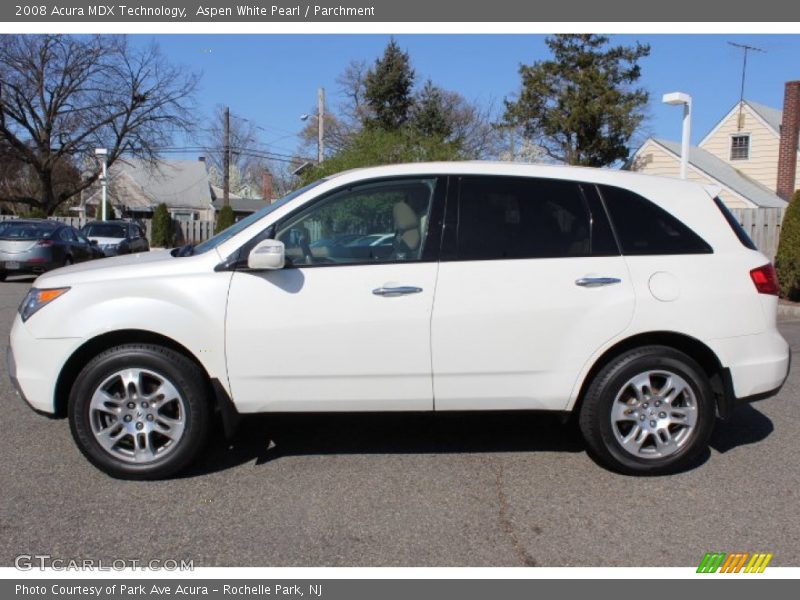 Aspen White Pearl / Parchment 2008 Acura MDX Technology