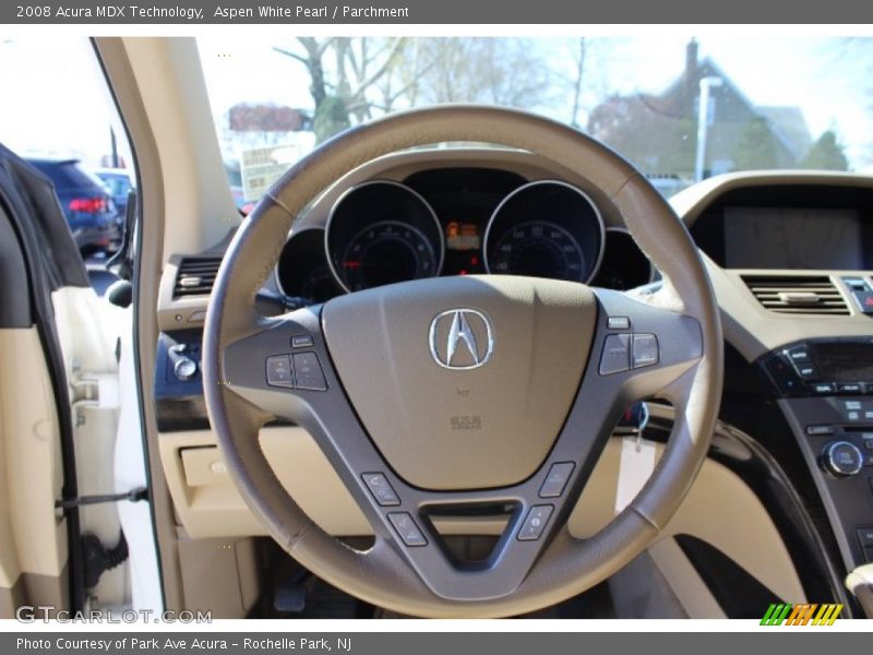 Aspen White Pearl / Parchment 2008 Acura MDX Technology