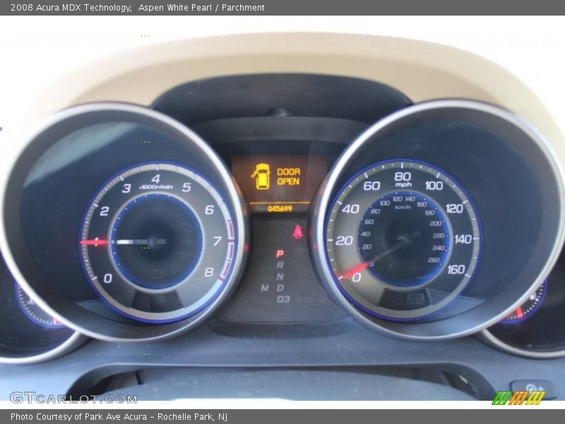 Aspen White Pearl / Parchment 2008 Acura MDX Technology