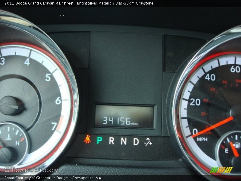 Bright Silver Metallic / Black/Light Graystone 2011 Dodge Grand Caravan Mainstreet