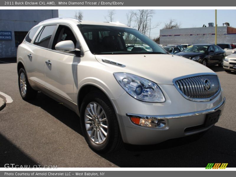 White Diamond Tricoat / Ebony/Ebony 2011 Buick Enclave CXL AWD