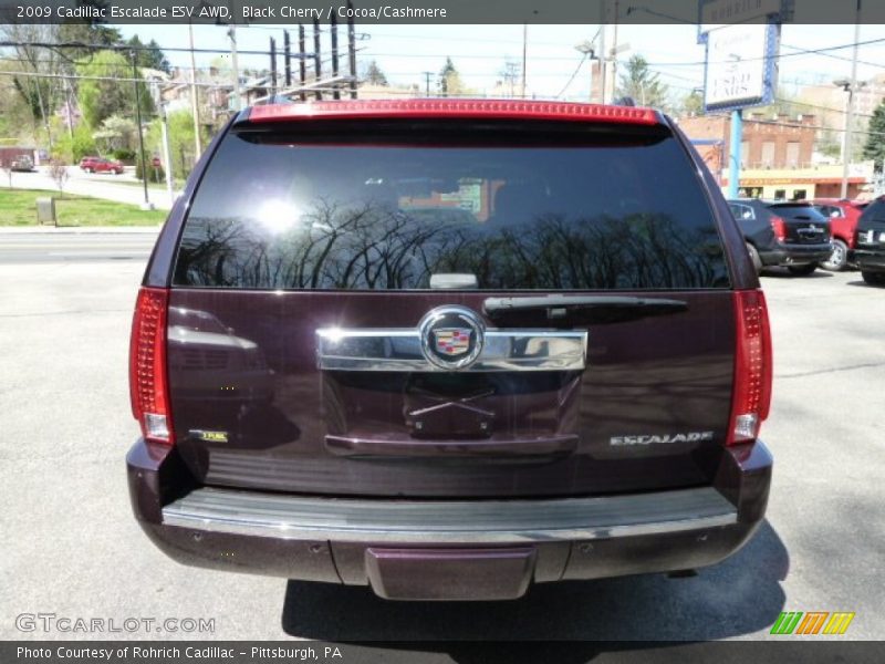 Black Cherry / Cocoa/Cashmere 2009 Cadillac Escalade ESV AWD