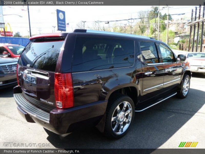 Black Cherry / Cocoa/Cashmere 2009 Cadillac Escalade ESV AWD
