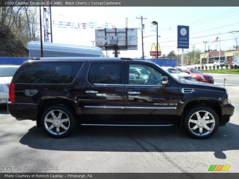 Black Cherry / Cocoa/Cashmere 2009 Cadillac Escalade ESV AWD