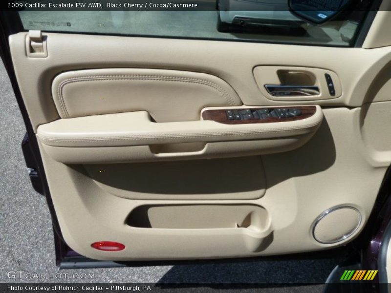 Black Cherry / Cocoa/Cashmere 2009 Cadillac Escalade ESV AWD